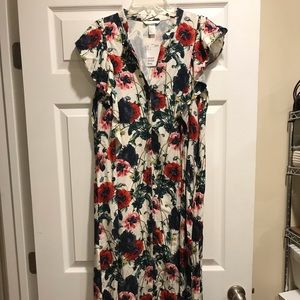 Beautiful H&M floral print maxi dress size 12